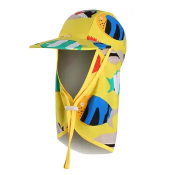 Connectyle Baieti Copii Drăguț Soare Pălărie de Protecție cu Gât Clape Fete iute Uscat Plaja Juca de Înot de Vară Pălărie