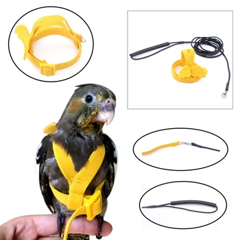 Consumabile Pentru Animale De Companie În Aer Liber Zbor Portabil Papagal Lesa Pasăre Cablajului De Formare Coarda De Lungime Reglabilă Lumină Ultra Flexibil, Cu Catarama