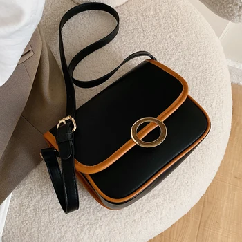 Contrastul de culoare Pătrat geanta Crossbody 2020 Moda Noua de Calitate din Piele PU pentru Femei Designer de Geantă de mână de Călătorie Umăr Geanta Messenger
