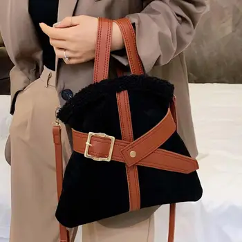 Contrastul de culoare Tote sac Găleată 2020 Nou Mat de Calitate din Piele PU pentru Femei Geantă de mână de Designer de Mare capacitate, Umăr Geanta Messenger