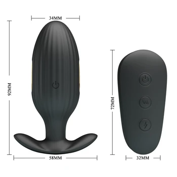 Control Wireless Șoc Electric Pulse G Spot Clitoridian Anale, Vibratoare, Butt Plug Sex Masculin, Prostata Pentru Masaj Anus Jucarii Sexuale Pentru Barbati Femei