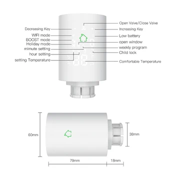 Controler de temperatura Modernizate APP Mobil Inteligent de Control Tuya ZigBee3.0 Inteligente Ventil De Radiator Termostat De Acționare