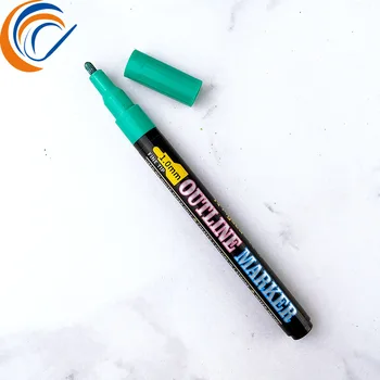 Contur de Culoare Marker 12/18 Culori Pe Ambalaj o Linie de Creion Pictat Papetărie Marker Marker pentru DIY