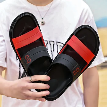 COOLVFATBO Bărbați Papuci EVA Non-alunecare de pe Plajă în aer liber șlapi de Vară 2020 Pantofi Casual Diapozitive Negru Sandale Plus Dimensiune 40-45