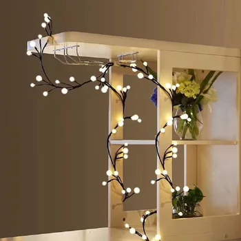 Copac Rattan ramuri șir led lumina 2,5 M 60LED DIY Forma Flexibil în aer liber Lumini de Basm Pentru Petrecere de Craciun Decor de Nunta