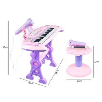 Copii 37 clape Electronice, Pian Tastatură Orgă de Jucărie Set Microfon Muzica Joaca Copii Jucărie de Învățământ Cadou Fierbinte!
