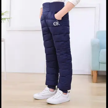 Copii Băieți fete cald iarna pantaloni copii uza 3-15T copii haine de lână în interiorul pantaloni sport adolescente pantaloni uza