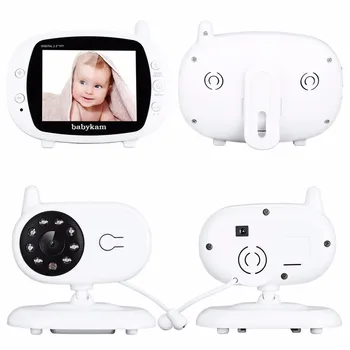 Copii Camera bebe lloron monitor 3.5 inch LCD IR viziune de Noapte 2 way Audio cu cântece de Leagăn senzor de Temperatură Video ON/OFF