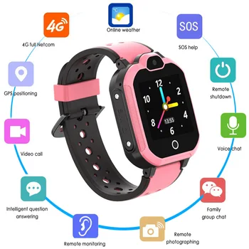 Copii Ceas Inteligent 4G Wifi Tracker GPS Smartwatch Copii 4g Ceas Telefon Apel Video Impermeabil Ceas Inteligent pentru Copilul Ceas Cadou 2019