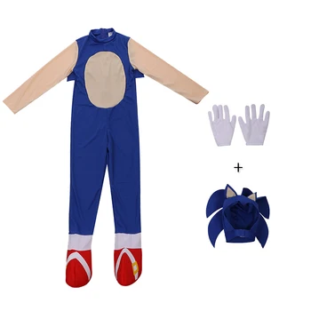 Copii Costum Fată Băiat Personaj din Joc Cospla Pentru Copii Dress Up deghizare Deluxe Sonic Ariciul copii costum bărbați costum