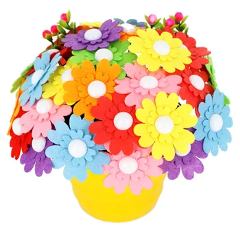 Copii Creative DIY Butonul Buchet Pachet de Materiale Grădiniță Handmade Colorate Butonul de Flori de Ziua Mamei, Cadouri, Jucării DIY