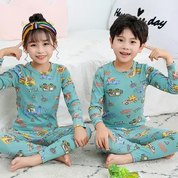 Copii Crăciun Pijamale Baieti Fete Haine Seturi de Copii de Desene animate Pijamale Pijamale Copii din Bumbac îmbrăcăminte de noapte 2-13Y Adolescenti Costum de Noapte