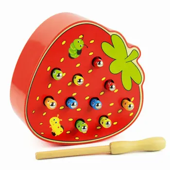 Copii De Învățământ Prinde Worm Joc Si Magnetic Prinde Omida Din Lemn De Jucării Pentru Copii De Învățare Timpurie Seturi Montessori Copilul Cadou