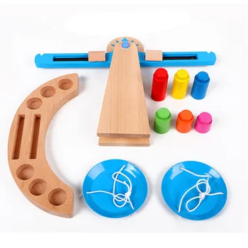 Copii Din Lemn Joc De Echilibru Scară Montessori Jucarii Pentru Copii De Învățământ Devreme Maneta Principiu Jucărie Fizica Pregătire Preșcolară De Jucărie