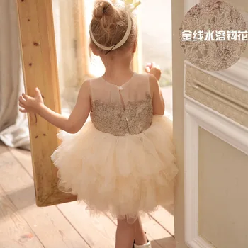 Copii Dress Infant Toddler Copii Fete Dress 1 Prima Petrecere de Aniversare de Nunta Rochii Rochie Dantela Copii Princess Rochii Pentru Fete