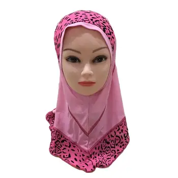 Copii Fete Musulmane Hijab Pălării Arabe Islamice De Rugăciune Eșarfă Capac Șaluri Amira Articole Pentru Acoperirea Capului Leopard Mozaic Văl Ramadan Turban Pălării