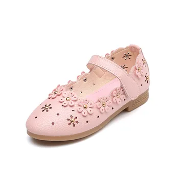 Copii Fete Pantofi De Brand Nou Design Gol Flori Prințesă De Moda Fete Singure Pantofi Plat Moale Fete Toamna Adidași Mărimea 21-30