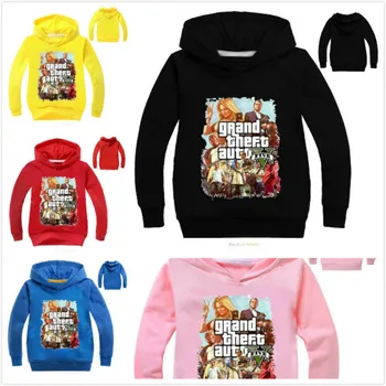 Copii hanorace Grand Theft Auto GTA Copii cu maneca lunga tricouri topuri baieti hanorace jachete fete desene animate haine roz