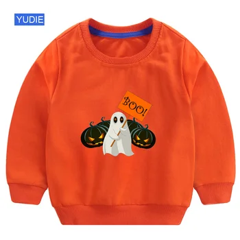Copii Jachete fantoma de halloween pentru copii drăguț haine de băieți costum de Dovleac pentru copii Pulover de Bumbac Topuri de Desene animate de Animale 2 ani