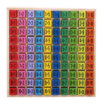 Copii Jucarii Din Lemn 99 Tabel De Multiplicare Matematica Jucărie 10*10 Figura Blocuri Copilul Invata De Învățământ Montessori Cadouri