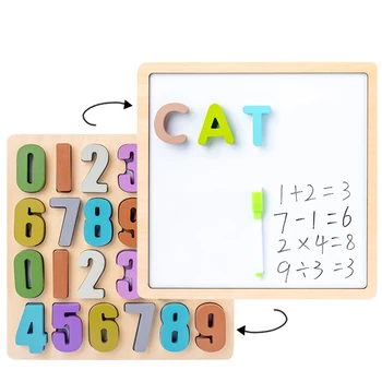 Copii Jucarii Din Lemn Jucarii Montessori Digital Alfabetul Forma De Potrivire Puzzle Matematica De Învățare Preșcolară Jucarii Educative Pentru Copii