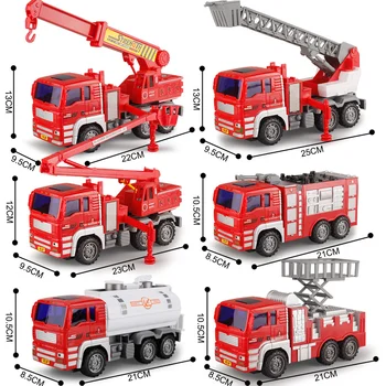 Copii mari toamna-rezistent la foc camion jucărie set camion cu scara de ridicare aspersoare Pompier inginerie camion de Jucărie Jucării Educative