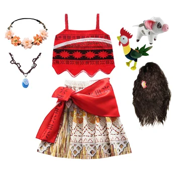 Copii Moana Costum de Crăciun Rochie de Printesa Moana Fete Costum Petrecere Rochii baby Girl rochii de partid Carnaval de Ziua Tinuta