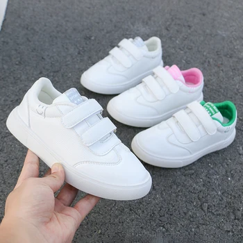 Copii pantofi albi băieți fete bord incaltaminte copii adidasi casual din piele formatori tv cu non-alunecare pantofi printesa copilul de odihnă pantofi