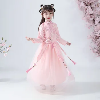 Copii Pentru Copii Ziua De Nastere Destul Rochie Fete Broderie Haine De Nunta Rochie De Printesa Eveving Costum Pentru Petrecerea De Anul Nou Chinezesc Haine