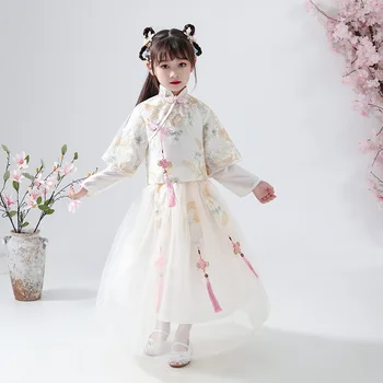 Copii Pentru Copii Ziua De Nastere Destul Rochie Fete Broderie Haine De Nunta Rochie De Printesa Eveving Costum Pentru Petrecerea De Anul Nou Chinezesc Haine