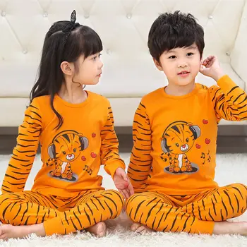 Copii Pijamale 2020 Toamna Fete Baieti Pijamale Pijamale Copii Haine pentru Sugari, Animale de Desene animate Seturi de Pijama din Bumbac pentru Copii Pijamale