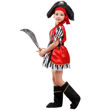Copii pirat fete de îmbrăcăminte băiat fată cosplay piratii din caraibe căpitanul jack sparrow costum de halloween pentru copii dress