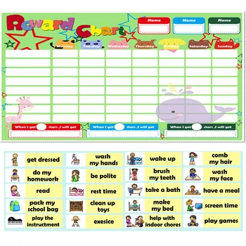 Copii Recompensă Diagrame Cu Magnetice, Autocolant Perete Carte Alfabet Jocuri Invata Engleza Jucării Educative Pentru Copii De Gradinita