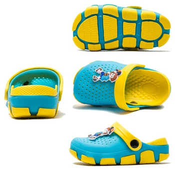 Copii Sandale de Vara pentru Copii Saboți Pantofi de Plaja si Non-Alunecare Gaura Pantofi Băiat Grădină Desene animate Sandale pentru Fete de Colorat Pantofi