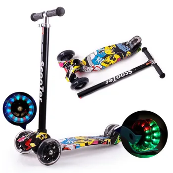 Copii scutere 1-3-6-12 ani pedala de yo-yo baby băieți și fete pot sta pe diapozitiv cu roți intermitente