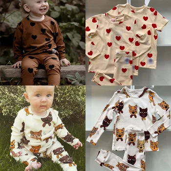 Copii T Shirt 2020 Nou Toamna Iarna DL Băieți și Fete Drăguț Pisica Print cu Maneca Lunga Tricouri Copil din Bumbac Topuri de Moda Haine