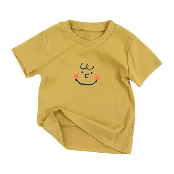 Copii T-Shirt Boys Fata de Vara din Bumbac Desene animate de Imprimare T-shirt, Bluze Bluza Maneca Scurta Casual Tricouri pentru Copii