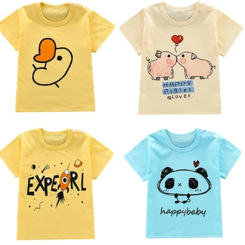 Copii T-shirt pentru Baieti Maneca Scurta de Desene animate T-Shirt Bumbac Fete de Imprimare Haine Copii Băiat de Vară Casual, Haine Copil Topuri
