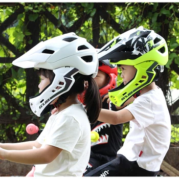 Copii Trainer Complet Acoperit de Biciclete Casca Downhill DH Fullface Biciclete Copii Sport Casca de Siguranță Băieții Fata Complet Casca Ciclism