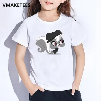 Copii Vara Maneca Scurta Fete si Baieti Amuzant tricou Copii Desene animate Littlest Pet Shop de Imprimare T-shirt Haine pentru Copii Drăguț
