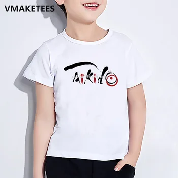 Copii Vara Maneca Scurta Fete si Baieti tricou Copii Japoneze AIKIDO Print T-shirt Confortabil Casual, Haine pentru Copii,ooo667