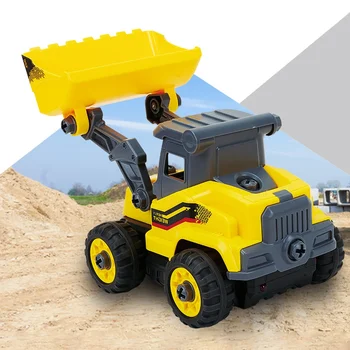 Copiii 2.4 G 4CH Asamblare DIY RC Excavator Buldozer Construcțiilor de Mașini de Jucărie Puzzle Copii Jucarii Educative pentru Copii Cadouri