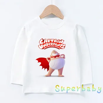 Copiii Căpitanului Chiloți de Imprimare tricou Copii Băieți Fete desen Animat Amuzant Bluze Copii cu Maneca Lunga T-shirt,LKP5252