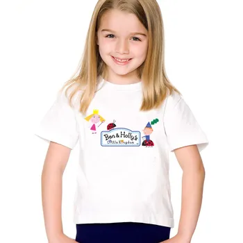 Copiii de Imprimare de Desene animate Ben Si Holly Britanie Amuzante tricouri Copii Drăguț de Vară Tee Topuri Casual Haine pentru Copii Pentru Baieti/Fete