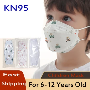 Copiii KN95 Mască de Unică folosință 3D 5 Straturi Filtru Mască Anti-Praf Protecție Copil Măști de Gura Fete Baieti Mascarillas