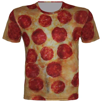 Copiii Nou 3D Tricou Pizza Mâncare Print Design de Brand Tricou Baiat Fata Cool Haine cu Maneci Scurte Topuri de Moda 2019 Vară