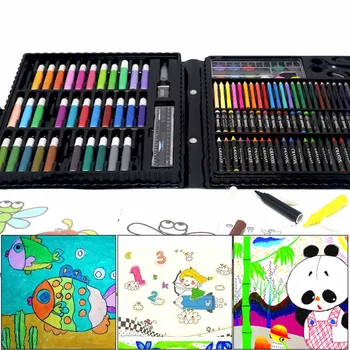 Copiii Set de Arta pentru Copii Set de Desen de Culoare de Apă Stilou Creioane Ulei Pastel, Pictură Instrument de Desen Artă consumabile de papetărie set 150 Buc