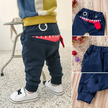 Copil Copil Copil Baieti Gura Mare Monstru De Imprimare Pantalonii Jos Jambiere Pantaloni De Moda Pentru Copii Drăguț Băiat Pantaloni