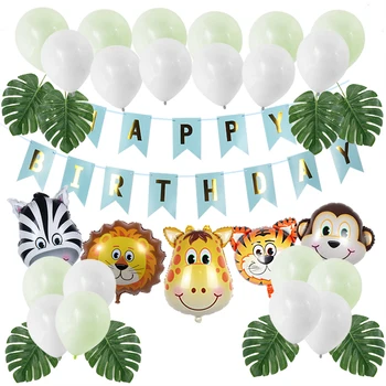 Copil De Dus Ghirlanda Baloane De Animale Jungle Party Baloane Cu Heliu Petrecere Decoratiuni Copii Safari Animal Petrecere Balon