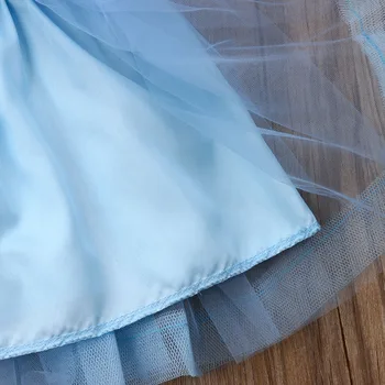 Copil de vara Fete Dress Rochie cu Paiete Dantelă Flori 3d Printesa rochii de domnișoară de Onoare Rochii Tutu Backless Vesta Sundress 2-7y